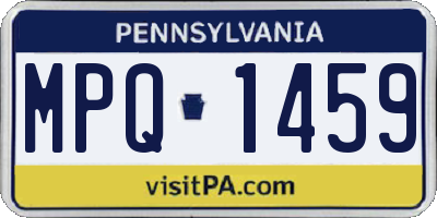 PA license plate MPQ1459