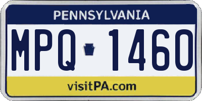PA license plate MPQ1460