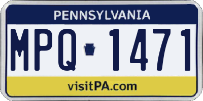 PA license plate MPQ1471