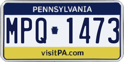 PA license plate MPQ1473