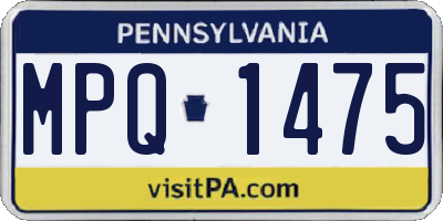 PA license plate MPQ1475