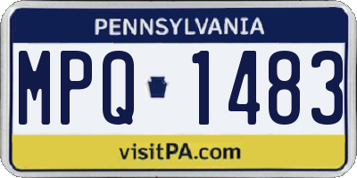 PA license plate MPQ1483