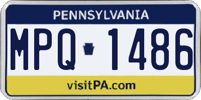 PA license plate MPQ1486