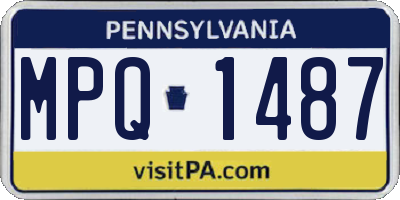 PA license plate MPQ1487