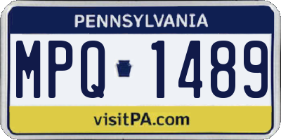 PA license plate MPQ1489