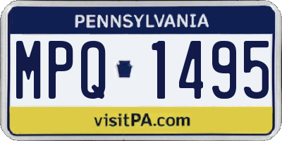 PA license plate MPQ1495