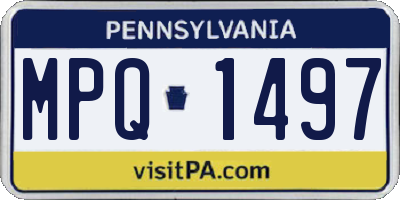 PA license plate MPQ1497