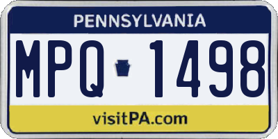 PA license plate MPQ1498