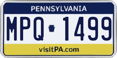 PA license plate MPQ1499