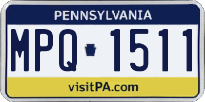 PA license plate MPQ1511