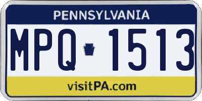PA license plate MPQ1513