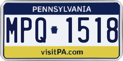PA license plate MPQ1518