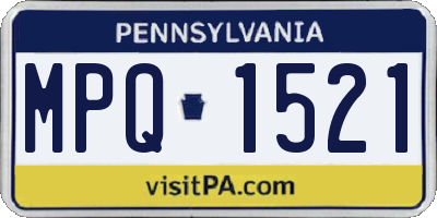 PA license plate MPQ1521