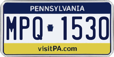 PA license plate MPQ1530