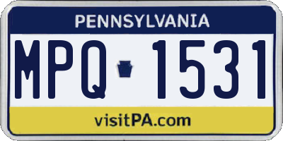 PA license plate MPQ1531