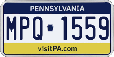 PA license plate MPQ1559
