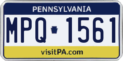 PA license plate MPQ1561
