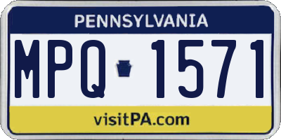 PA license plate MPQ1571