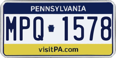PA license plate MPQ1578