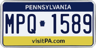 PA license plate MPQ1589