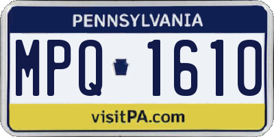 PA license plate MPQ1610