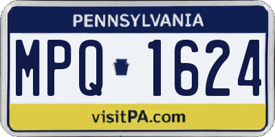 PA license plate MPQ1624