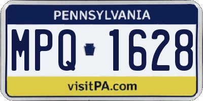 PA license plate MPQ1628