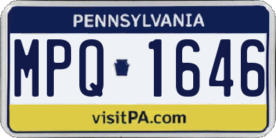 PA license plate MPQ1646