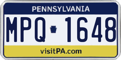 PA license plate MPQ1648