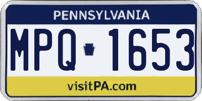 PA license plate MPQ1653