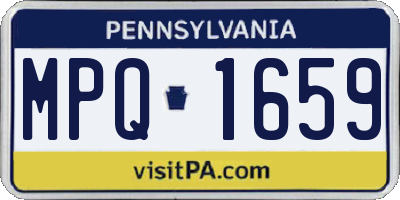 PA license plate MPQ1659