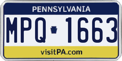PA license plate MPQ1663
