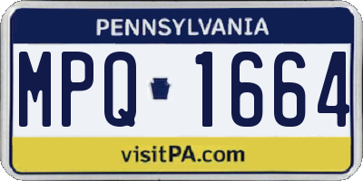 PA license plate MPQ1664