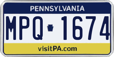 PA license plate MPQ1674