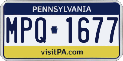 PA license plate MPQ1677