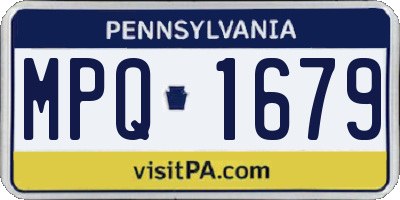 PA license plate MPQ1679