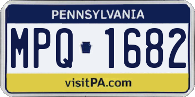 PA license plate MPQ1682