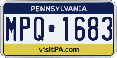 PA license plate MPQ1683