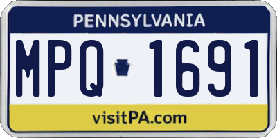 PA license plate MPQ1691