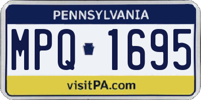 PA license plate MPQ1695