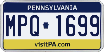 PA license plate MPQ1699