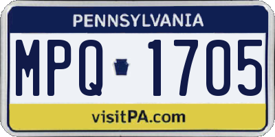 PA license plate MPQ1705