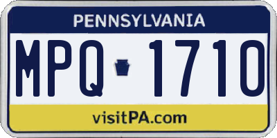 PA license plate MPQ1710