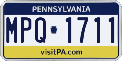 PA license plate MPQ1711