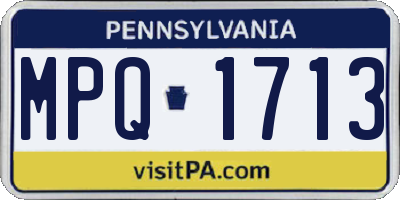 PA license plate MPQ1713