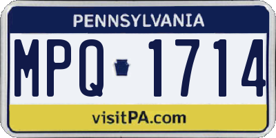 PA license plate MPQ1714