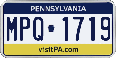 PA license plate MPQ1719