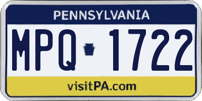 PA license plate MPQ1722
