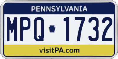 PA license plate MPQ1732