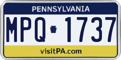 PA license plate MPQ1737